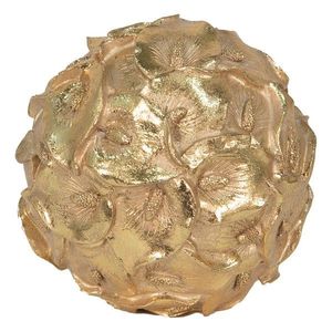 Zlatá antik dekorační květinová koule Flawie - Ø 10 cm 6PR4780 obraz