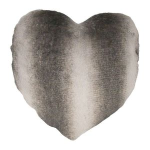 Semišový polštář Grizzly ve tvaru srdce - 45*45*15cm FXKHBBR obraz