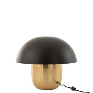 Černo-zlatá kovová stolní lampa Mushroom - Ø 40*34cm 15657 obraz