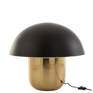 Černo-zlatá kovová stolní lampa Mushroom Large - Ø 50*45cm 15658 obraz