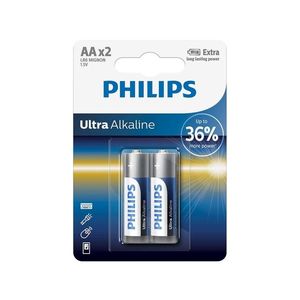 Philips Philips LR6E2B/10 - 2 ks Alkalická baterie AA ULTRA ALKALINE 1, 5V 2800mAh obraz