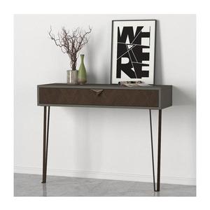 Nástěnný stolek LINEA 78x90 cm hnědá/antracit obraz