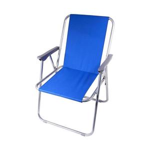 Skládací kempingová židle modrá/matný chrom obraz