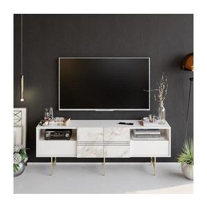 TV stolek DERIN 64, 7x180 cm bílá obraz