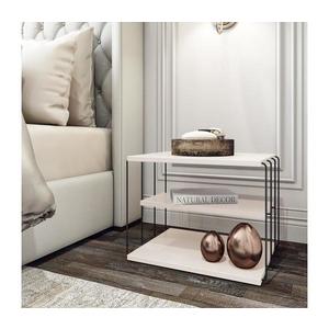 Odkládací stolek LIFON 40x50 cm bílá/černá obraz