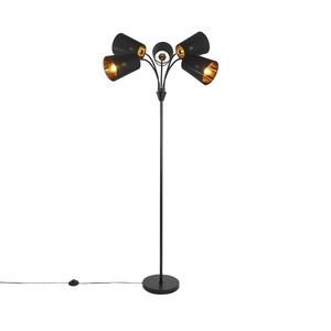 Moderní stojací lampa, černá, 5 světel, Carmen obraz
