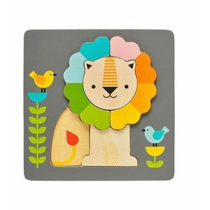 Petit Collage Dřevěné puzzle lev obraz