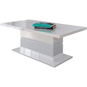 Konferenční stolek Migma bílý lesk/černý lesk obraz