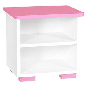 Noční stolek BB10 bílá+růžová obraz