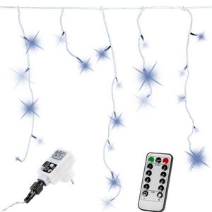 VOLTRONIC® 59794 Vánoční světelný déšť 400 LED studená bílá - 10 m + ovladač obraz
