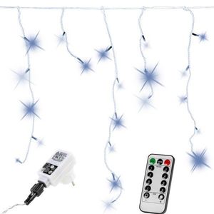 VOLTRONIC® 59792 Vánoční světelný déšť 200 LED studená bílá - 5 m + ovladač obraz