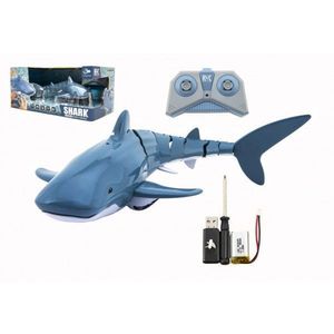 Žralok RC plast 35cm na dálkové ovládání +dobíjecí pack v krabici 38x17x20cm obraz