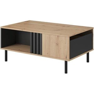LASKI Konferenční stolek MONERO, dub artisan / černý antracit 100, 1x43, 2x60 dub artisan / černý antracit obraz