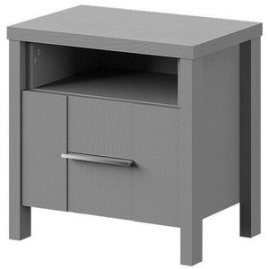 DOLMAR Noční stolek z masivu LORA 3, šedá 207x88/62, 5x169 šedá obraz
