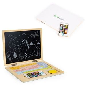 ECOTOYS Dětský edukační laptop Topka hnědý obraz