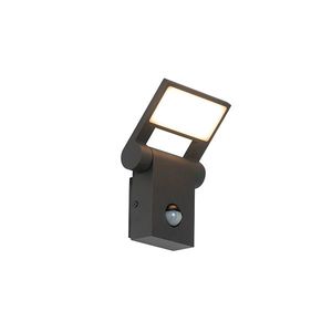 Venkovní nástěnné svítidlo šedé včetně LED IP54 s pohybovým senzorem - Zane obraz