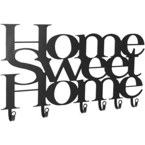 Nástěnný věšák se šesti háčky, Home Sweet Home obraz