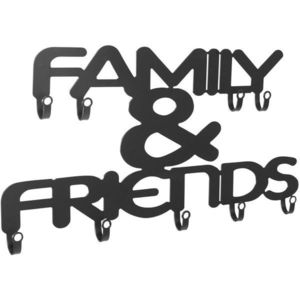 Nástěnný věšák s devíti háčky, Family & Friends obraz