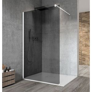 GELCO VARIO WHITE jednodílná sprchová zástěna k instalaci ke stěně, kouřové sklo, 800 mm GX1380GX1015 obraz
