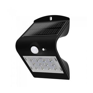 LED Solární nástěnné svítidlo se senzorem LED/1.5W/3, 7V IP65 černá obraz