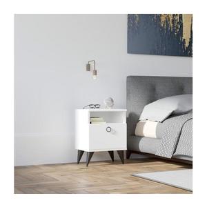 Noční stolek BARLO 50x40 cm bílá obraz