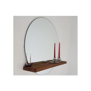 Nástěnné zrcadlo s policí SUNSET 70x70 cm borovice obraz