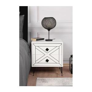 Noční stolek LUNA 50x55 cm bílá obraz