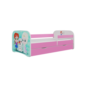 Kocot kids Dětská postel Babydreams Ledové království růžová, varianta 70x140, se šuplíky, bez matrace obraz