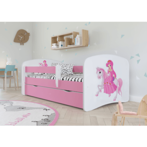 Kocot kids Dětská postel Babydreams princezna na koni růžová, varianta 70x140, bez šuplíků, bez matrace obraz
