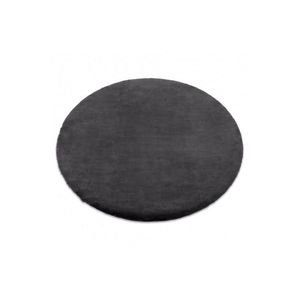 Dywany Lusczow Kulatý koberec BUNNY tmavě šedý, velikost kruh 100 obraz