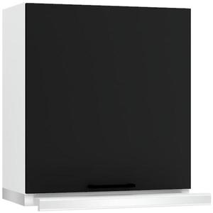Kuchyňská skříňka Max W60/68 Slim Pl se stříbrnou kapucí černá obraz