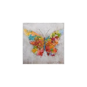 Obraz Barevný motýl 100x100 cm obraz