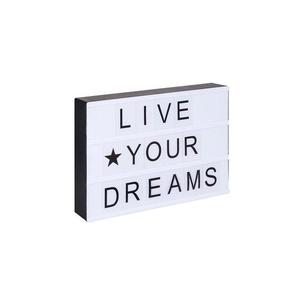 Dekorace Light Box - Live Your Dreams obraz