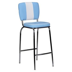Barová Židle American Diner Modrobílá obraz