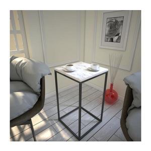 Odkládací stolek PURE 62x35 cm bílá/černá obraz