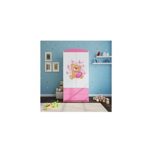 Kocot kids Dětská skříň Babydreams 90 cm medvídek s motýlky růžová obraz