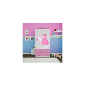 Kocot kids Dětská skříň Babydreams 90 cm princezna a poník růžová obraz