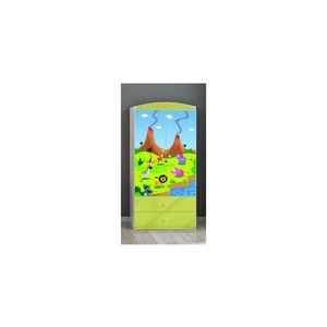 Kocot kids Dětská skříň Babydreams 90 cm safari zelená obraz