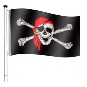 Tuin Vlajkový stožár vč. pirátské vlajky - 650 cm obraz