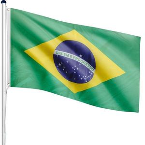 73206 FLAGMASTER Vlajkový stožár vč. vlajky Brazílie, 650 cm obraz