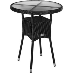 Stilista 90806 STILISTA Zahradní polyratanový stolek, 60 x 75 cm, černý obraz