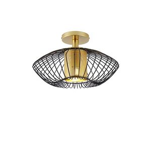 Designová stropní lampa zlatá s černou - Dobrado obraz
