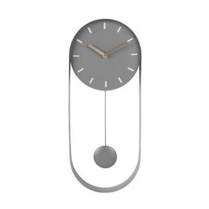 Karlsson 5822GY Designové kyvadlové nástěnné hodiny, 50 cm obraz