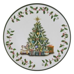 Vánoční plastový talíř/podnos se stromkem - Ø 33 cm 64594 obraz