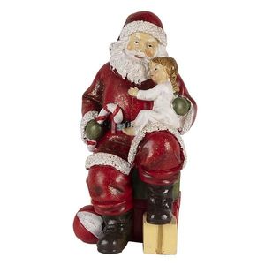 Vánoční dekorativní soška Santy s dítětem - 9*9*18 cm 6PR4720 obraz