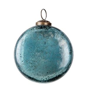 Modrá skleněná vánoční koule - Ø 10 cm 6GL3262 obraz