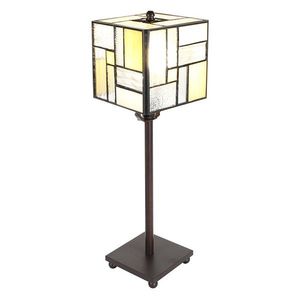 Stolní lampa Tiffany Cubio - 13*13*18 cm E14/max 1*25W 5LL-6190 obraz