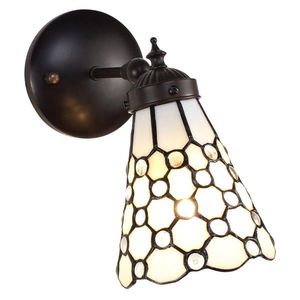 Nástěnná Tiffany lampa kamínky TransparentEye - 17*12*23 cm E14/max 1*40W 5LL-6207 obraz