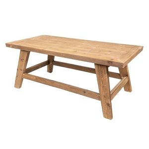 Hnědý dřevěný antik odkládací konferenční stůl Patto - 120*60*48 cm 5H0560 obraz