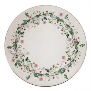 Porcelánový dezertní talířek s květy Flower fields - Ø 21*2 cm FWDP obraz